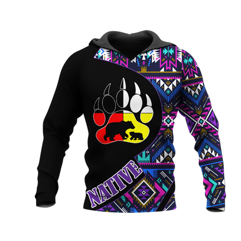 HD0012996 Tribal Bear Native American Pride 3D Hoodie