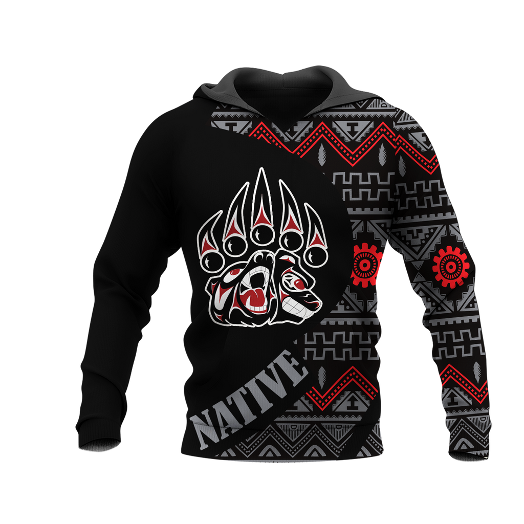 HD0012998 Tribal Bear Native American Pride 3D Hoodie