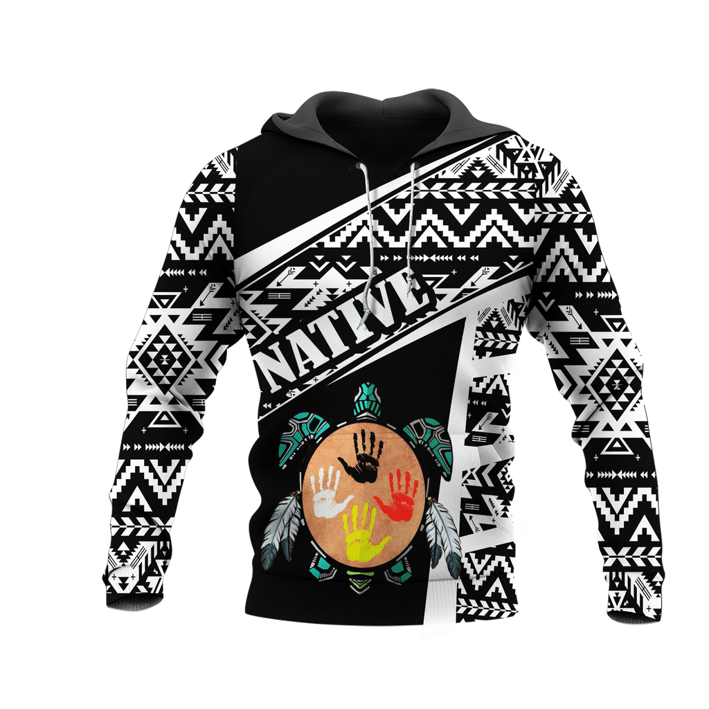 HD0013010 Tribal Turtle Native American Pride 3D Hoodie