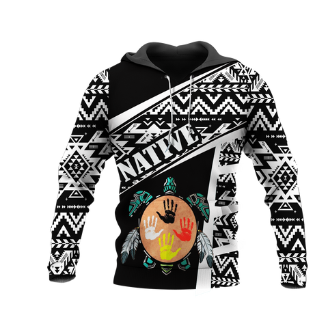 HD0013010 Tribal Turtle Native American Pride 3D Hoodie