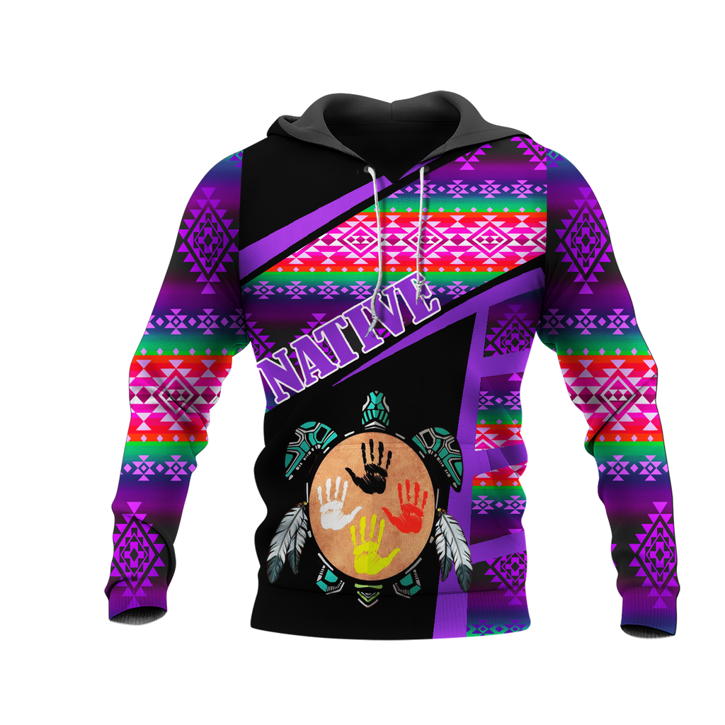 HD0013011 Tribal Turtle Native American Pride 3D Hoodie