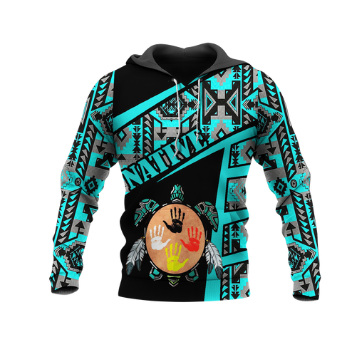 HD0013012 Tribal Turtle Native American Pride 3D Hoodie