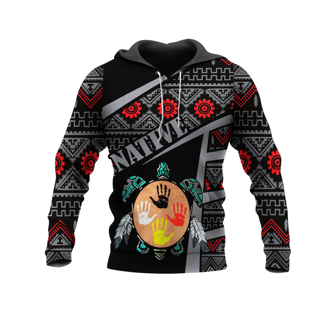 HD0013013 Tribal Turtle Native American Pride 3D Hoodie