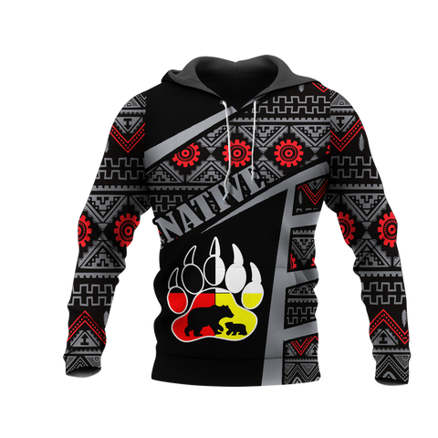 HD0013014 Tribal Bear Native American Pride 3D Hoodie