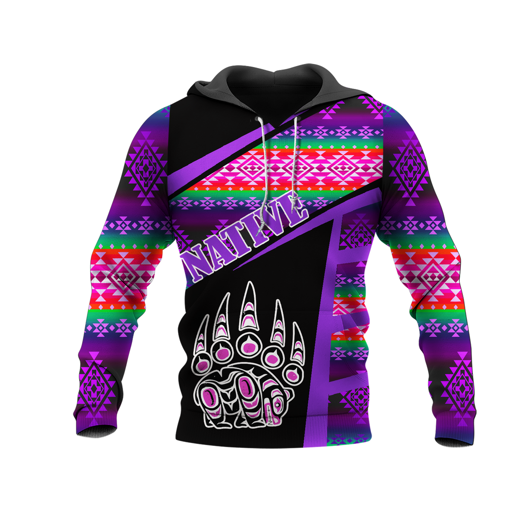 HD0013015 Tribal Bear Native American Pride 3D Hoodie