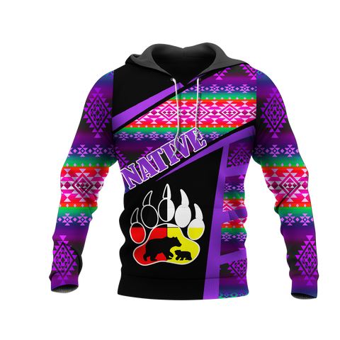 HD0013017 Tribal Bear Native American Pride 3D Hoodie