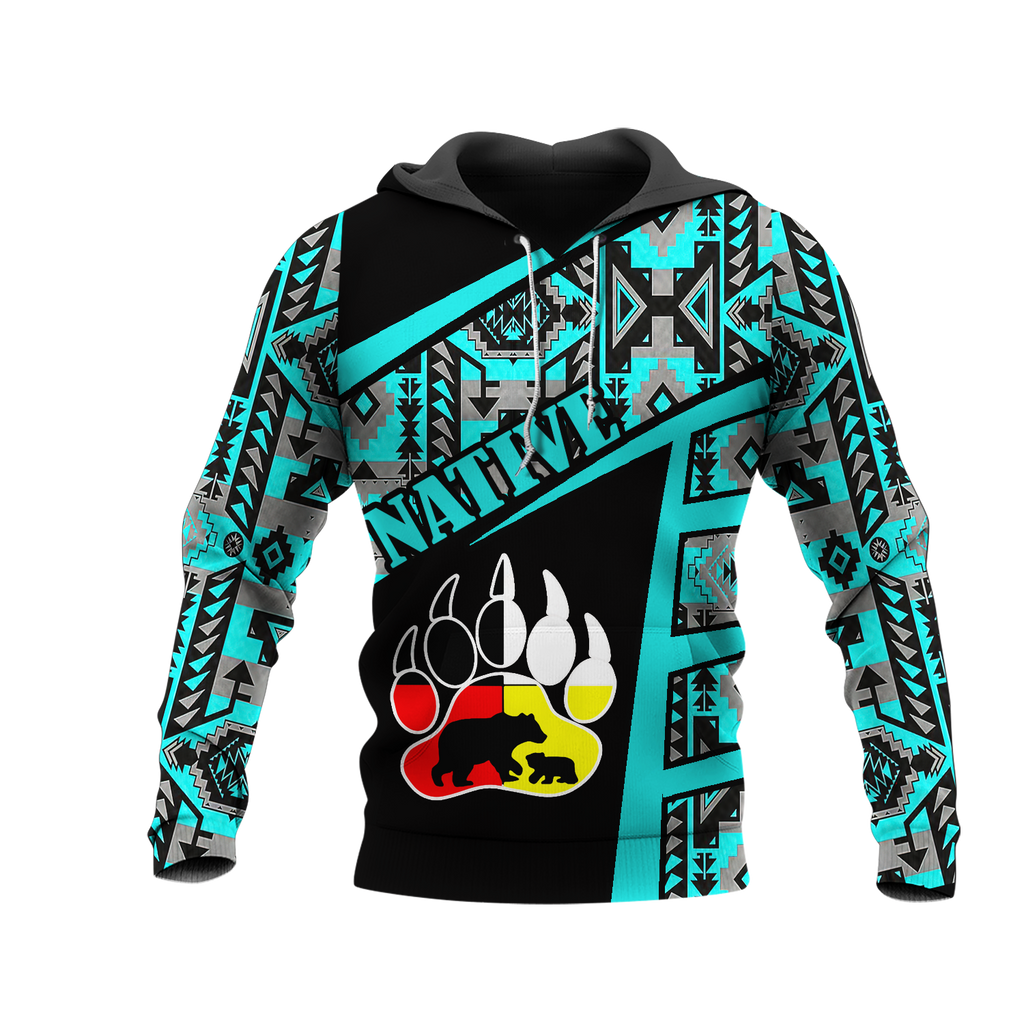 HD0013018 Tribal Bear Native American Pride 3D Hoodie