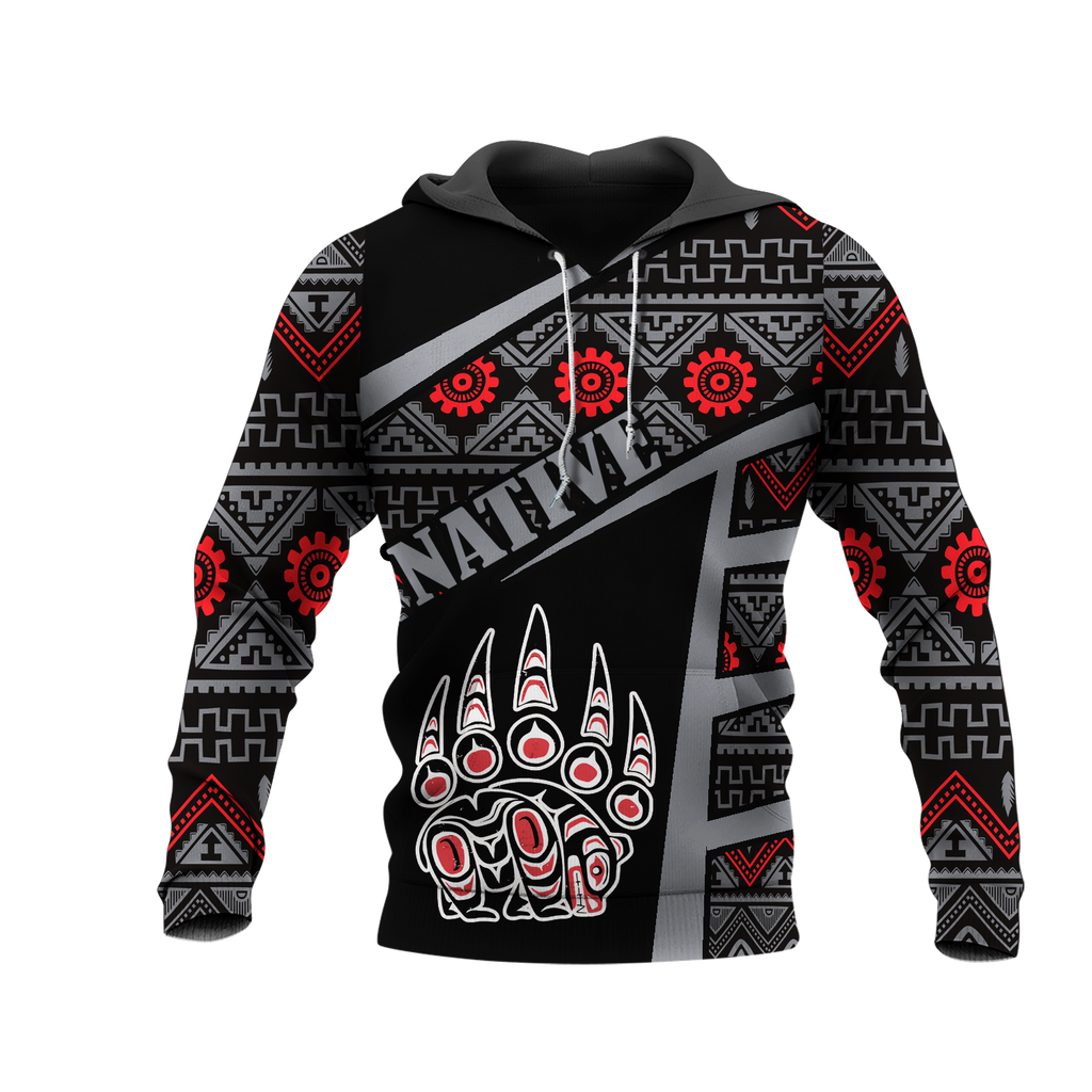 HD0013019 Tribal Bear Native American Pride 3D Hoodie