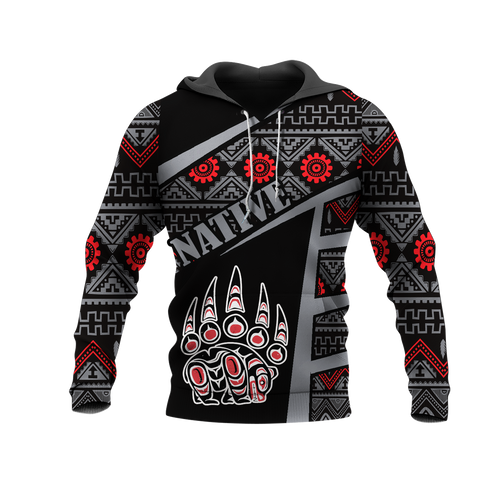 HD0013019 Tribal Bear Native American Pride 3D Hoodie