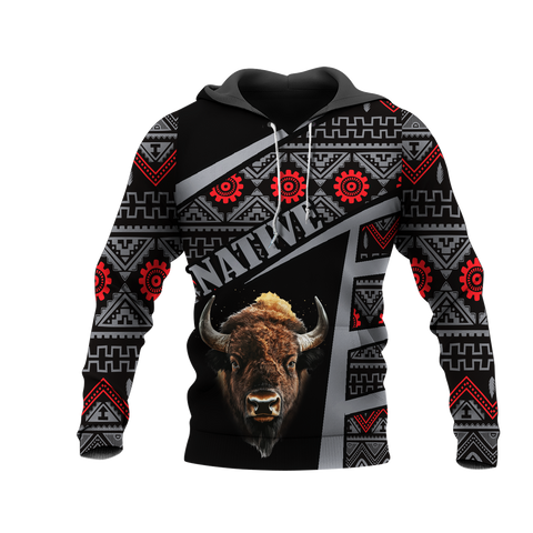 HD0013026 Bison Native American Pride 3D Hoodie