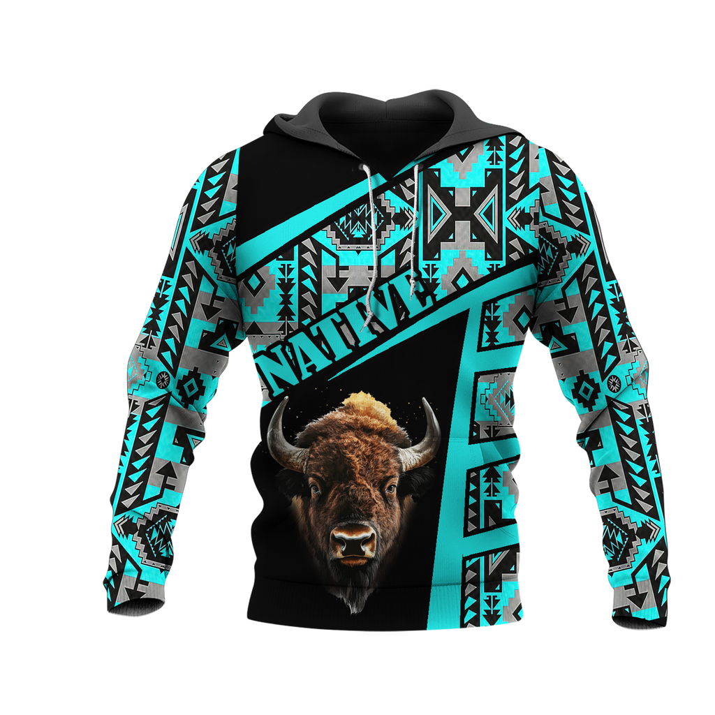 HD0013027 Bison Native American Pride 3D Hoodie