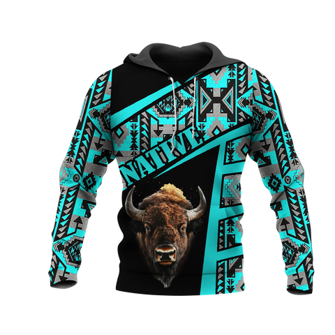 HD0013027 Bison Native American Pride 3D Hoodie