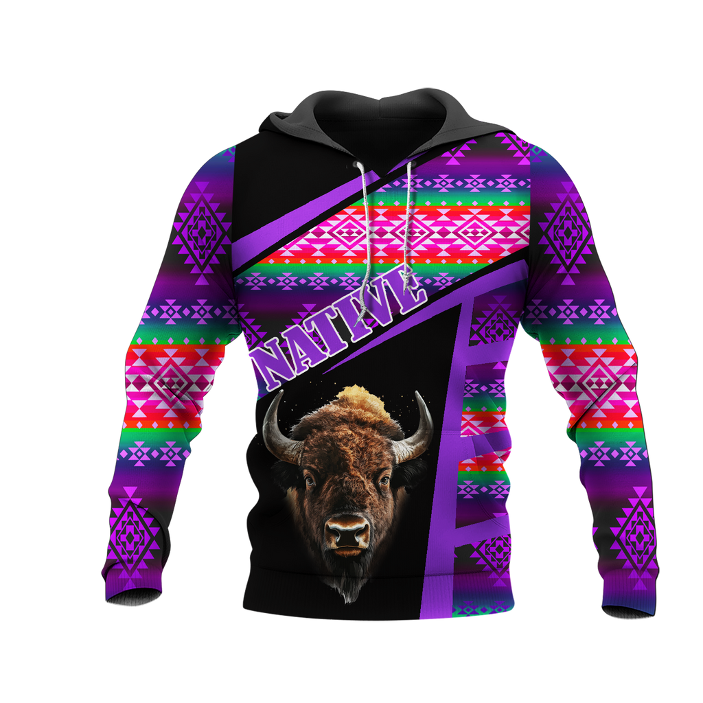 HD0013028 Bison Native American Pride 3D Hoodie