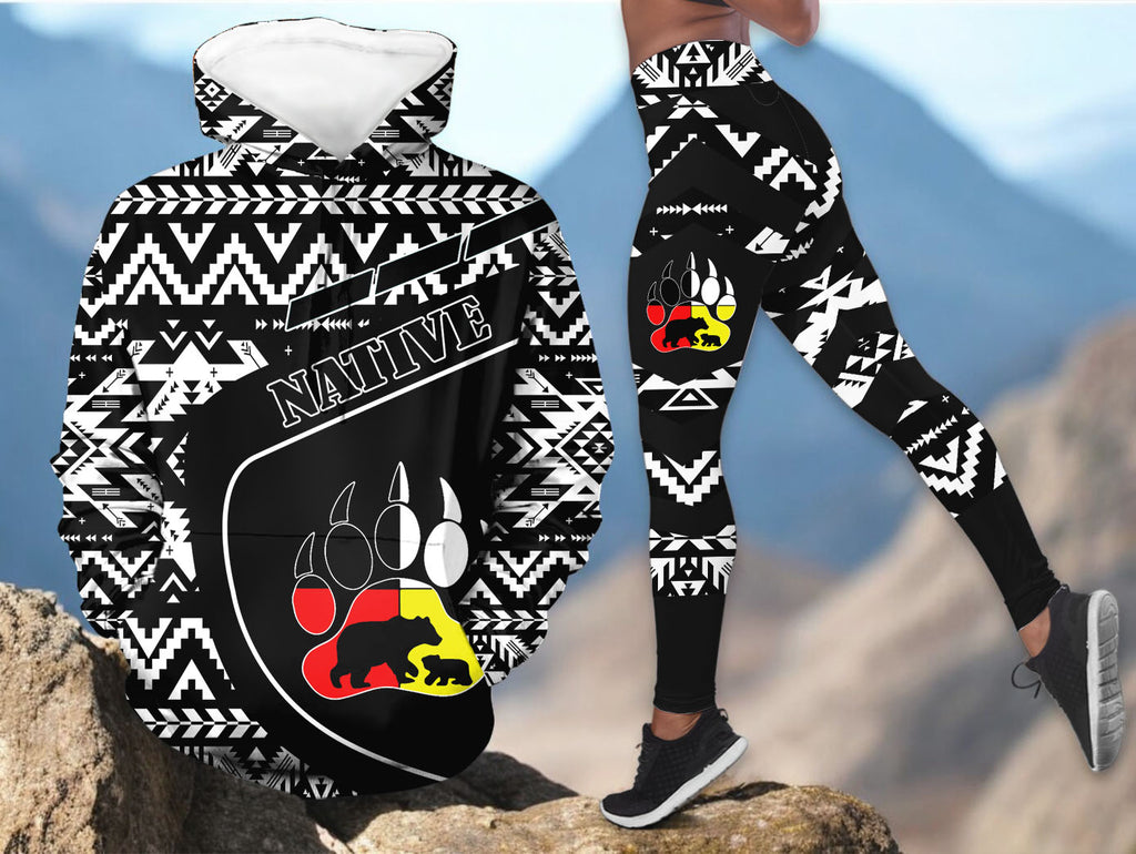 HD0013046 Mama Bear Native American Hoodie Leggings Set
