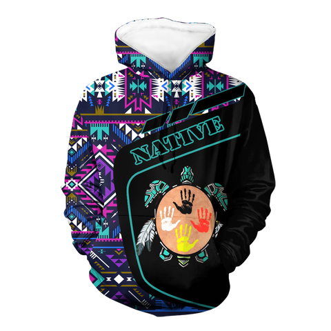 HD0013061 Tribal Turtle Native American Pride 3D Hoodie