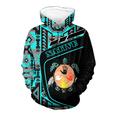 HD0013063 Tribal Turtle Native American Pride 3D Hoodie