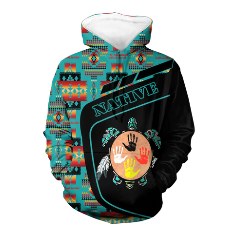 HD0013065 Tribal Turtle Native American Pride 3D Hoodie