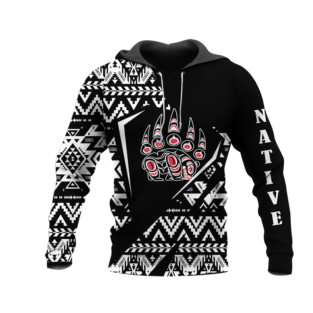 HD0013071 Foot Bear Native American Pride 3D Hoodie