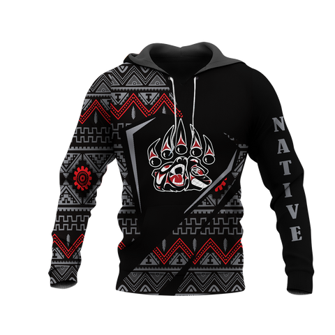 HD0013077 Foot Bear Native American Pride 3D Hoodie