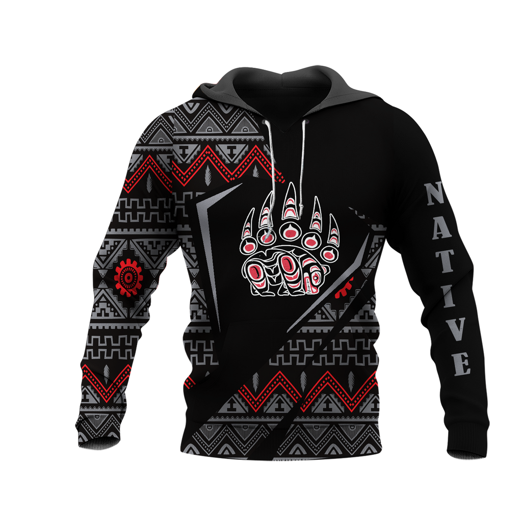 HD0013078 Foot Bear Native American Pride 3D Hoodie