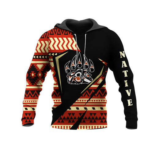 HD0013079 Foot Bear Native American Pride 3D Hoodie