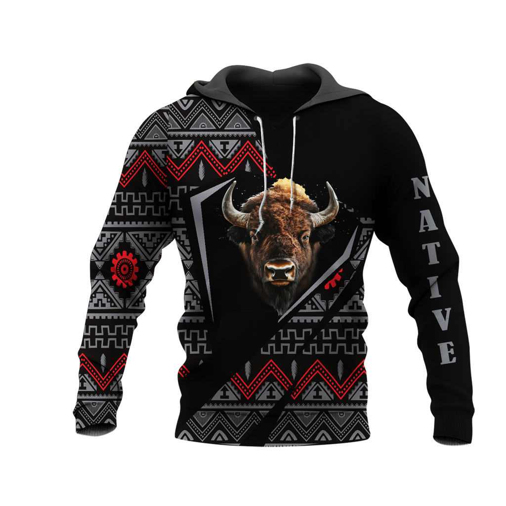 HD0013081 Bison Native American Pride 3D Hoodie