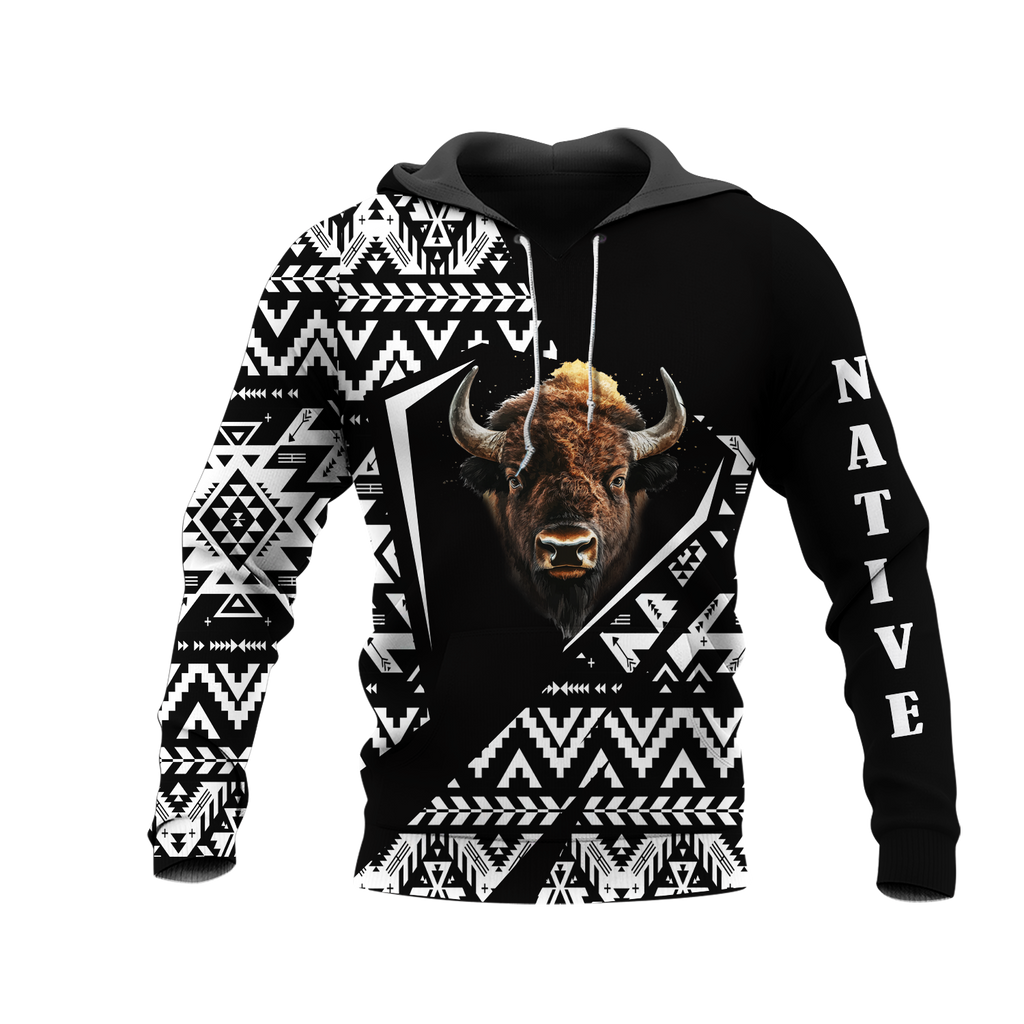 HD0013082 Bison Native American Pride 3D Hoodie