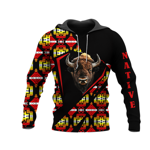 HD0013083 Bison Native American Pride 3D Hoodie