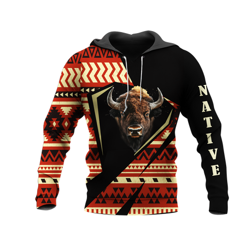 HD0013084 Bison Native American Pride 3D Hoodie