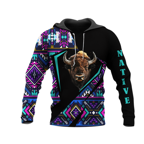 HD0013085 Bison Native American Pride 3D Hoodie