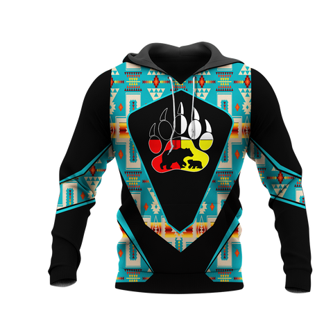 HD0013090 Foot Bear Native American Pride 3D Hoodie