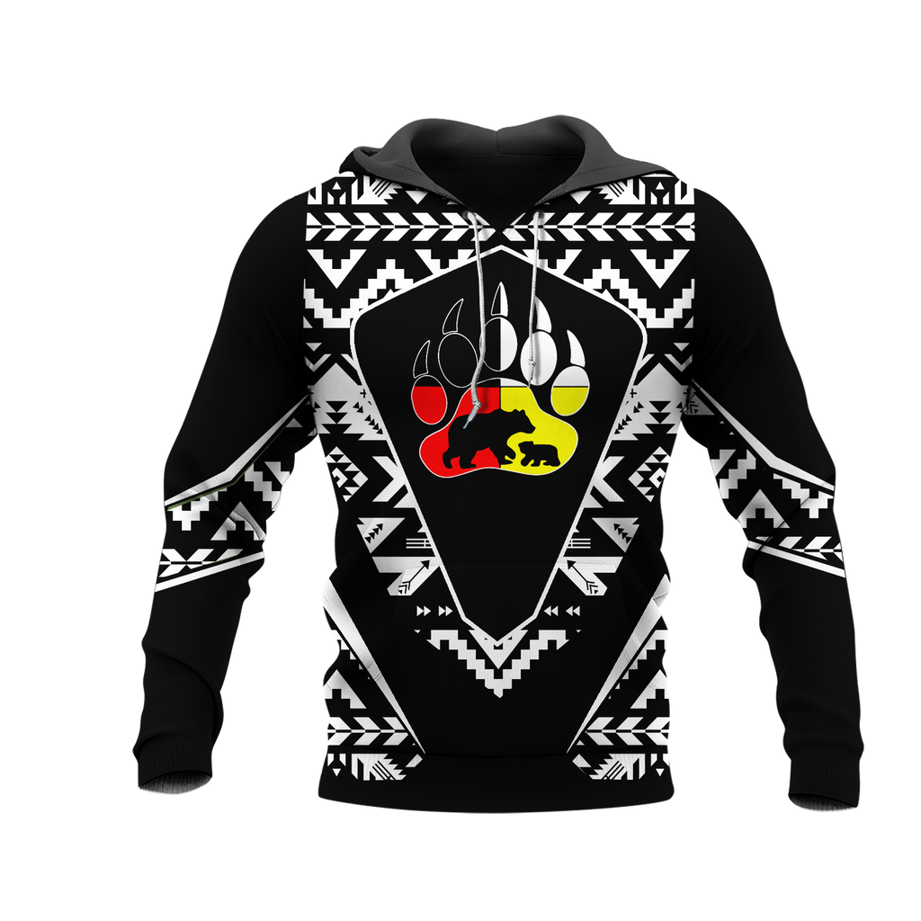 HD0013093 Foot Bear Native American Pride 3D Hoodie