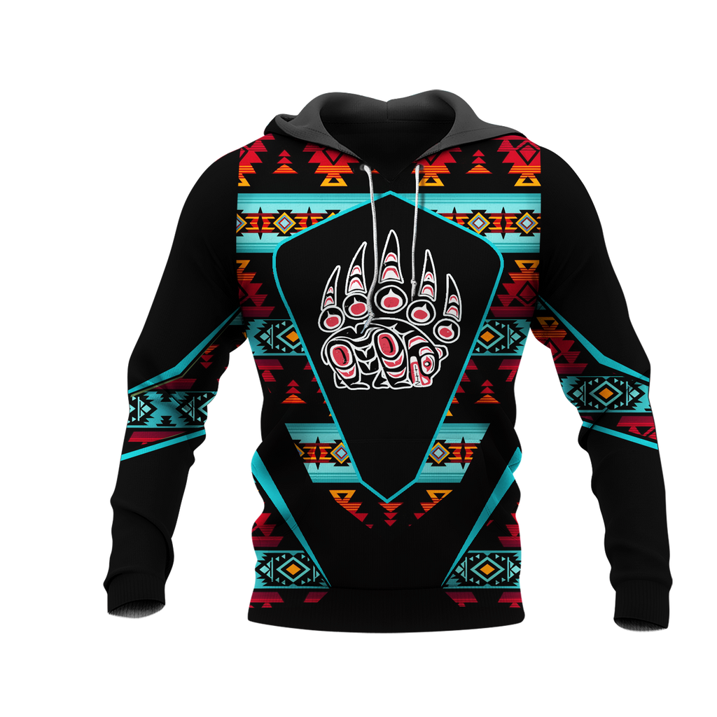 HD0013095 Foot Bear Native American Pride 3D Hoodie