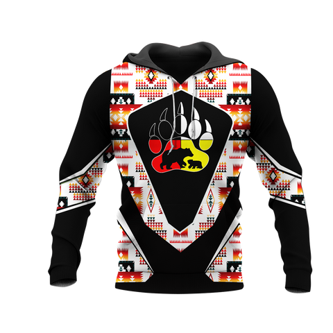 HD0013097 Foot Bear Native American Pride 3D Hoodie