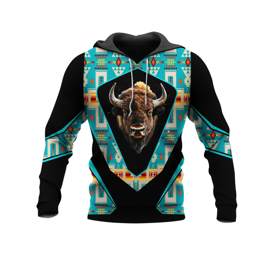 HD0013100 Bison Native American Pride 3D Hoodie