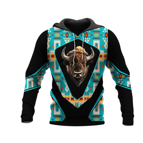 HD0013100 Bison Native American Pride 3D Hoodie