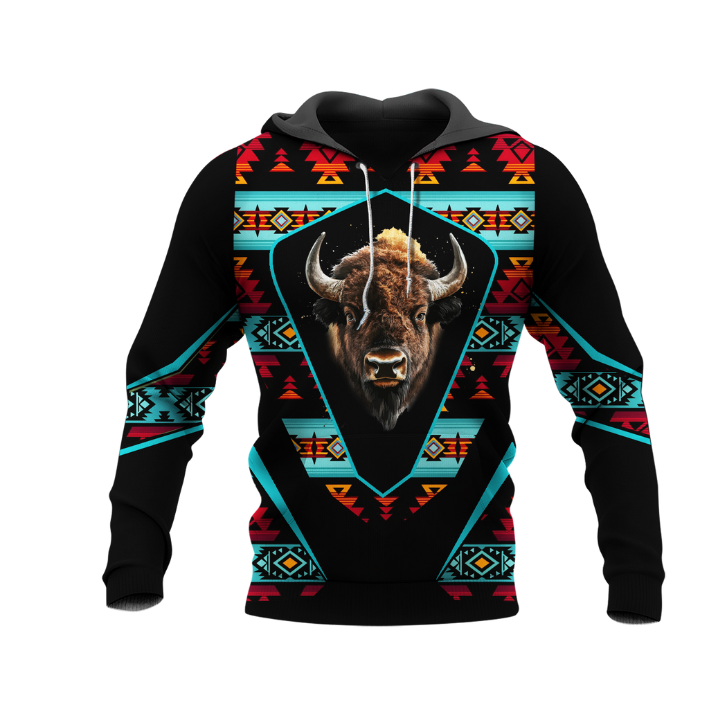 HD0013101 Bison Native American Pride 3D Hoodie