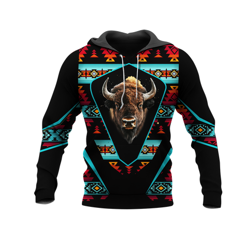 HD0013101 Bison Native American Pride 3D Hoodie