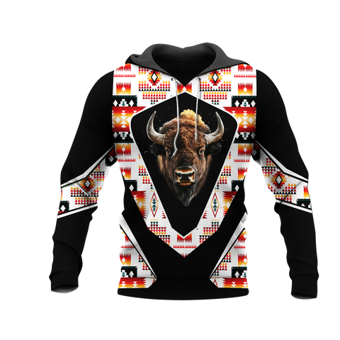 HD0013102 Bison Native American Pride 3D Hoodie