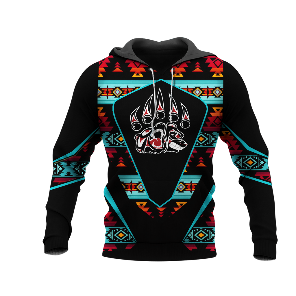 HD0013107 Bear Native American Pride 3D Hoodie