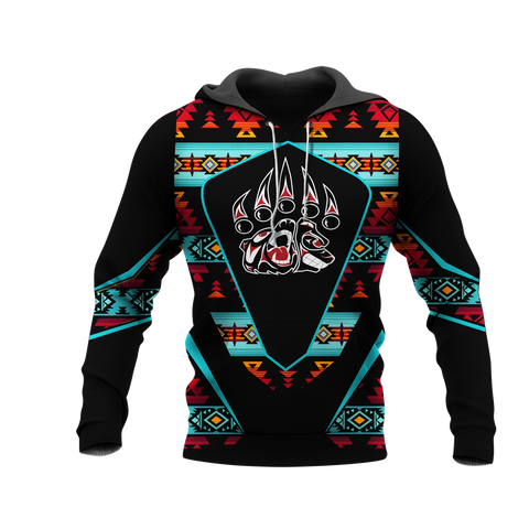 HD0013107 Bear Native American Pride 3D Hoodie