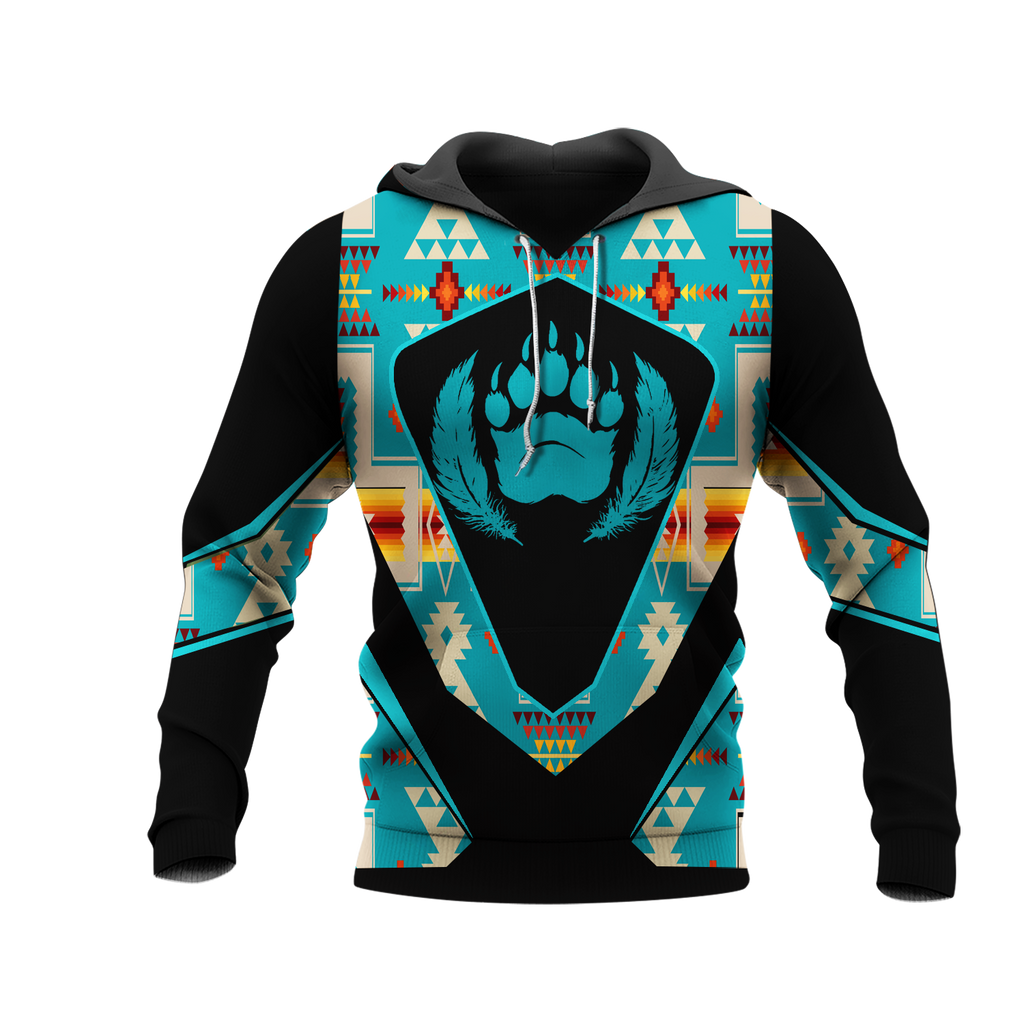 HD0013109 Bear Feather  Native American Pride 3D Hoodie