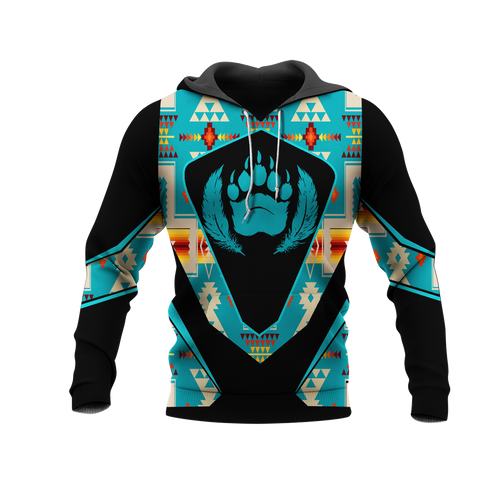 HD0013109 Bear Feather  Native American Pride 3D Hoodie