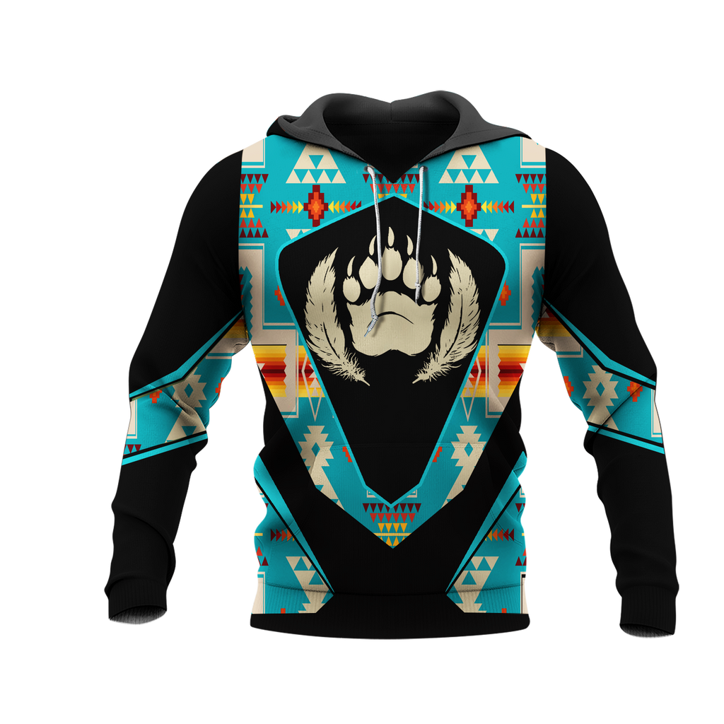 HD0013110 Bear Feather  Native American Pride 3D Hoodie