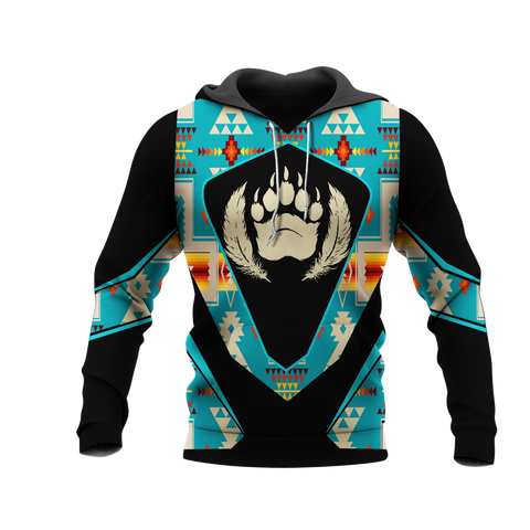 HD0013110 Bear Feather  Native American Pride 3D Hoodie