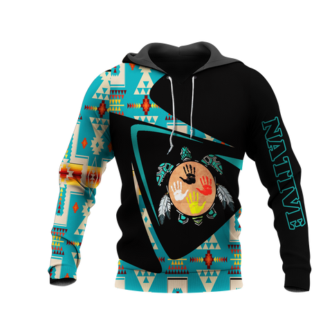 HD0013150 Tribal Turtle Pattern Native American Pride 3D Hoodie