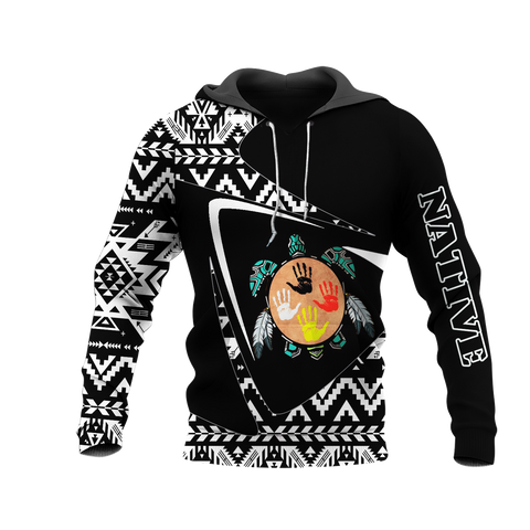 HD0013153 Tribal Turtle Pattern Native American Pride 3D Hoodie