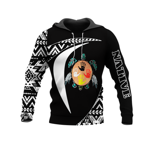 HD0013154 Tribal Turtle Pattern Native American Pride 3D Hoodie