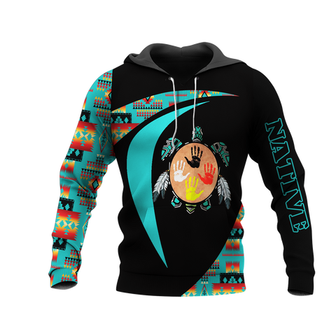HD0013155 Tribal Turtle Pattern Native American Pride 3D Hoodie