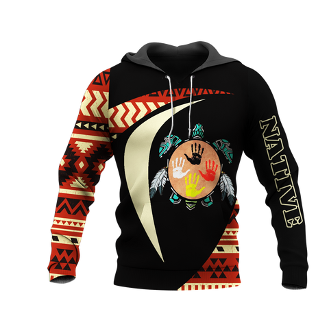 HD0013156 Tribal Turtle Pattern Native American Pride 3D Hoodie